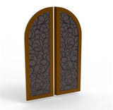Pre-Order Only 60 X 91 X 2" Double Door Front Door Entry Door Arch Wood Door 15911-Screen door