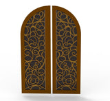 Pre-Order Only 60 X 91 X 2" Double Door Front Door Entry Door Arch Wood Door 15911-Screen door