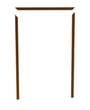 Pre-Order 68.4X98X0.75" Double Door Front Door Entry Door Rectangular Wood Door 15912-Outside trim