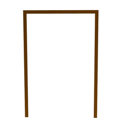 Pre-Order 68.4X98X0.75" Double Door Front Door Entry Door Rectangular Wood Door 15912-Outside trim