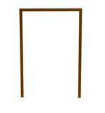 Pre-Order 68.4X98X0.75" Double Door Front Door Entry Door Rectangular Wood Door 15912-Outside trim