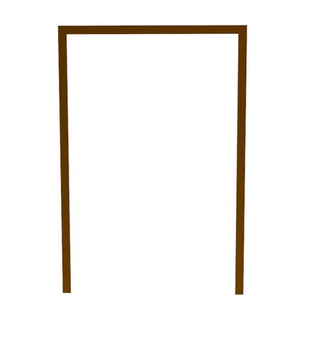 Pre-Order 68.4X98X0.75" Double Door Front Door Entry Door Rectangular Wood Door 15912-Outside trim