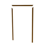 Pre-Order 68.4X98X0.75" Double Door Front Door Entry Door Rectangular Wood Door 15912-Outside trim