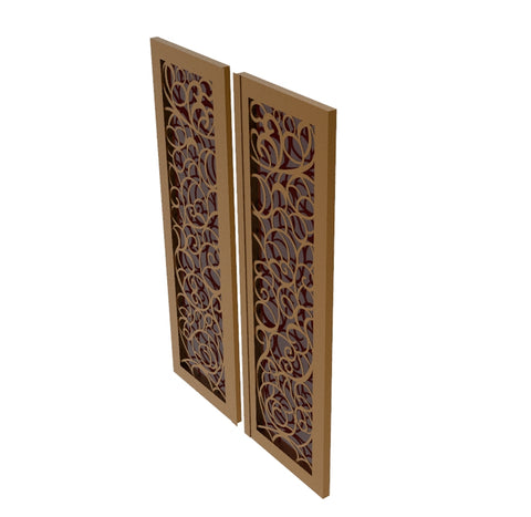 Pre-Order Only 60X91X2" Double Door Front Door Entry Door Rectangular Wood Door 15912-Screen door