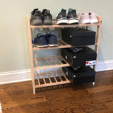 Wood Shoe Rack Flower Plant Display Stand Reading Room Book Cart Storage