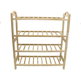 Wood Shoe Rack Flower Plant Display Stand Reading Room Book Cart Storage