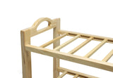 Wood Shoe Rack Flower Plant Display Stand Reading Room Book Cart Storage