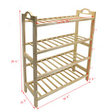Wood Shoe Rack Flower Plant Display Stand Reading Room Book Cart Storage