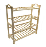 Wood Shoe Rack Flower Plant Display Stand Reading Room Book Cart Storage