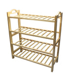 Wood Shoe Rack Flower Plant Display Stand Reading Room Book Cart Storage