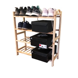 Wood Shoe Rack Flower Plant Display Stand Reading Room Book Cart Storage