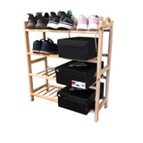 Wood Shoe Rack Flower Plant Display Stand Reading Room Book Cart Storage