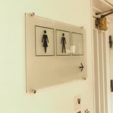 Edge Mount Stand-off Matte Aluminum Sign Holder Hardware Clamp Up-to 6mm Thick 15925-4PK