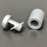 Edge Mount Stand-off Matte Aluminum Sign Holder Hardware Clamp Up-to 6mm Thick 15925-4PK