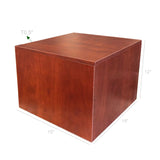 12 Wood Cube Pedestal Display Glorifier Riser Stand  15926-PALE WALNUT