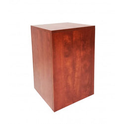 FixtureDisplays? 15 X 15 X 24 Elevate Your Display Pale Walnut Cube Pedestal Riser for Sleek Product Showcasing 15927 RED