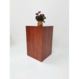 FixtureDisplays? 15 X 15 X 24 Elevate Your Display Pale Walnut Cube Pedestal Riser for Sleek Product Showcasing 15927 RED