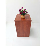FixtureDisplays? 15 X 15 X 24 Elevate Your Display Pale Walnut Cube Pedestal Riser for Sleek Product Showcasing 15927 RED