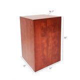 FixtureDisplays? 15 X 15 X 24 Elevate Your Display Pale Walnut Cube Pedestal Riser for Sleek Product Showcasing 15927 RED