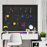 Cork Boards 11.8X11.8X0.31 12PK Black Felt Wall Tiles Self-Adhesive Removable 15942FELT BOARD