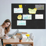 Cork Boards 11.8X11.8X0.31 12PK Black Felt Wall Tiles Self-Adhesive Removable 15942FELT BOARD