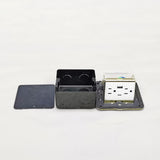 Pop Up Floor Electrical Outlet Stainless Steel Box Gold Cover With USB & Type C 15952