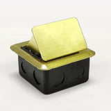 Pop Up Floor Electrical Outlet Stainless Steel Box Gold Cover With USB & Type C 15952