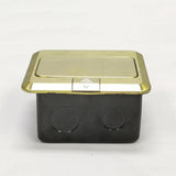 Pop Up Floor Electrical Outlet Stainless Steel Box Gold Cover With USB & Type C 15952