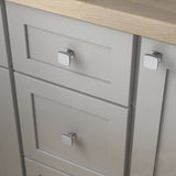10PK Silver Square Kitchen Cabinet Knobs, Zinc Solid Drawer Pulls Hardware 15961  Knob -10pk