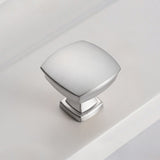 10PK Silver Square Kitchen Cabinet Knobs, Zinc Solid Drawer Pulls Hardware 15961  Knob -10pk