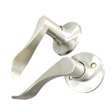 Passage Lever Door Handle, Matte Nickel Wave Door Lever Non-Locking Handle Lever 15962-Passage Door Knock