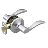 Passage Lever Door Handle, Matte Nickel Wave Door Lever Non-Locking Handle Lever 15962-Passage Door Knock