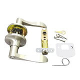 Privacy Door Levers, Matte Nickel Wave Door Lever, Zinc Alloy Bath Door Locks 15963-Privacy Door Knock