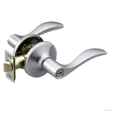Privacy Door Levers, Matte Nickel Wave Door Lever, Zinc Alloy Bath Door Locks 15963-Privacy Door Knock