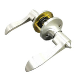 Entry Door Handle with Lock and Key, Matte Nickel Wave Door Lever, Zinc Alloy 15964-Locking Entry Door Knob