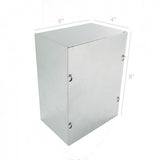FixtureDisplays® Sheet Metal Junction Box with Lift-off Screw Cover, 6 x 8 x 4" 15965