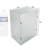 FixtureDisplays® Sheet Metal Junction Box with Lift-off Screw Cover, 6 x 8 x 4" 15965