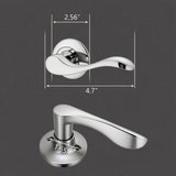 DUMMY Lever Door Handle No Lock Deadbolt Not Included, Matte Satin Nickel 15971