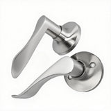 DUMMY Lever Door Handle No Lock Deadbolt Not Included, Matte Satin Nickel 15971