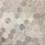 13.58 x 11.41 Carrara White Marble Tiles 15975