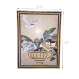 20x40 Handmade Pattern Art Tile Stone Floral Decor Medallion Marble Mosaic