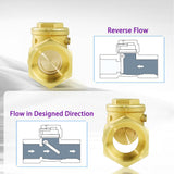 1 1/4" Swing Brass Check Valve One Way Non-Return Valve, Backflow Prevention 15982 1/4" One Way Check Valve
