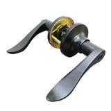 Privacy Door Levers, Matte Blcak Wave Door Lever, Zinc Alloy Bath Door Locks 15990-1