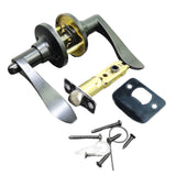 Privacy Door Levers, Matte Blcak Wave Door Lever, Zinc Alloy Bath Door Locks 15990-1