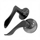 Passage Lever Door Handle, Matte Black Wave Door Lever Non-Locking Handle Lever 15990-3
