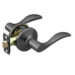 Passage Lever Door Handle, Matte Black Wave Door Lever Non-Locking Handle Lever 15990-3