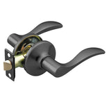 Passage Lever Door Handle, Matte Black Wave Door Lever Non-Locking Handle Lever 15990-3