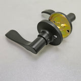 Door Handle No Lock, Wave Handed Lever Deadbolt Not Included, Matte Black 15990-4