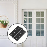2PK Interior Door Hinge Black, Square, 4X3 Heavy-Duty Mat Hinge Hardware 15993-2PK