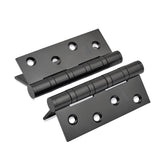 2PK Interior Door Hinge Black, Square, 4X3 Heavy-Duty Mat Hinge Hardware 15993-2PK